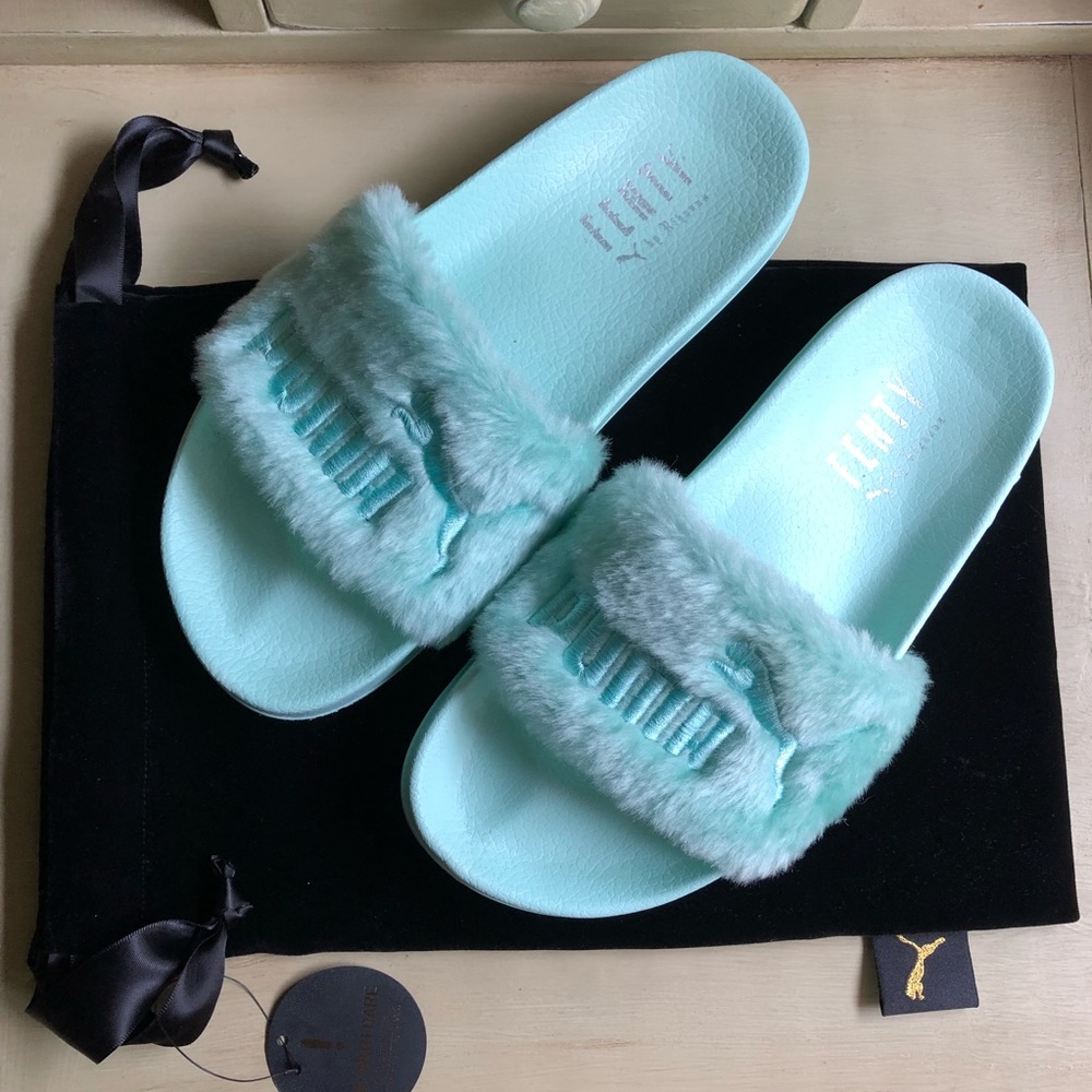 Rihanna Fenty Puma fur slides